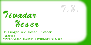 tivadar weser business card